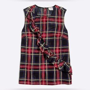J. Crew Multicolor Plaid Sleeveless Top Sz XS